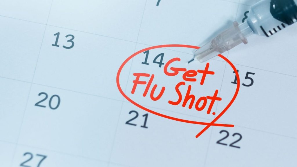 how long does a flu shot last​